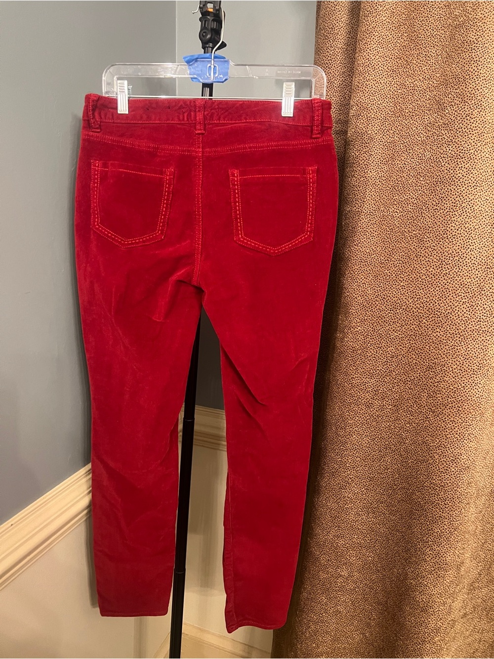 Roz & Ali Red Skinny Pants - Corduroy